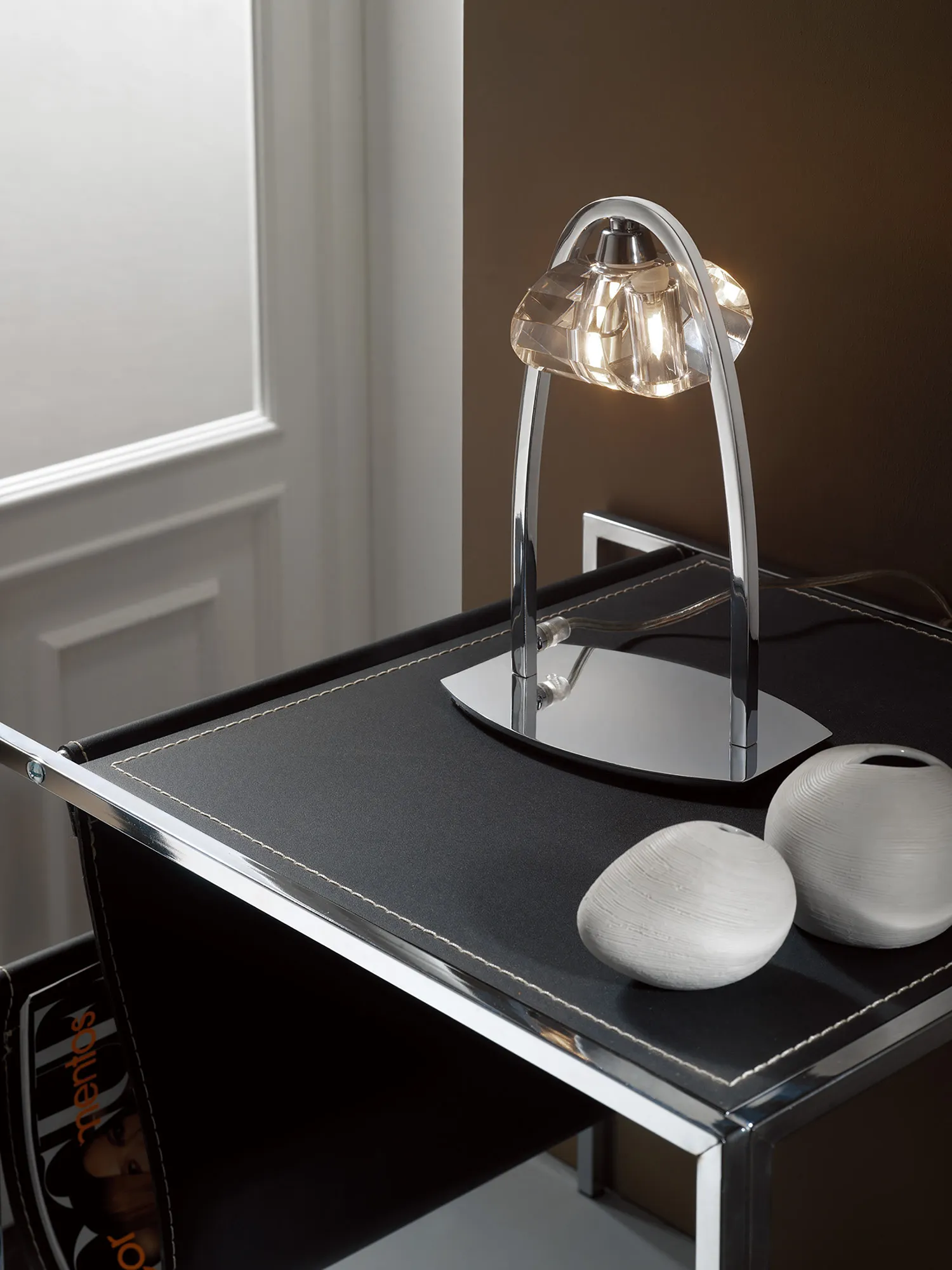 Alfa Crystal Table Lamps Mantra Armed Table Lamps